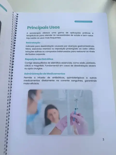 Página da apostila Imersão em Soroterapia: principais usos